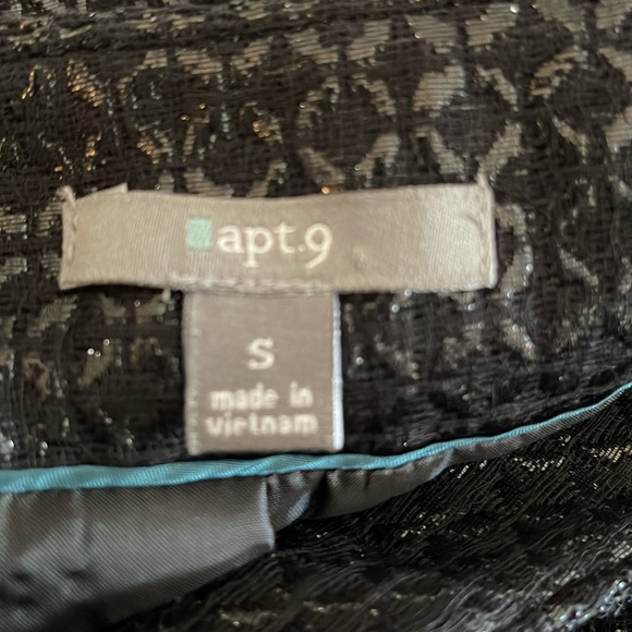 ❤️ Apt. 9 Black Lurex Jacquard Cape Style Jacket - Picture 6 of 9